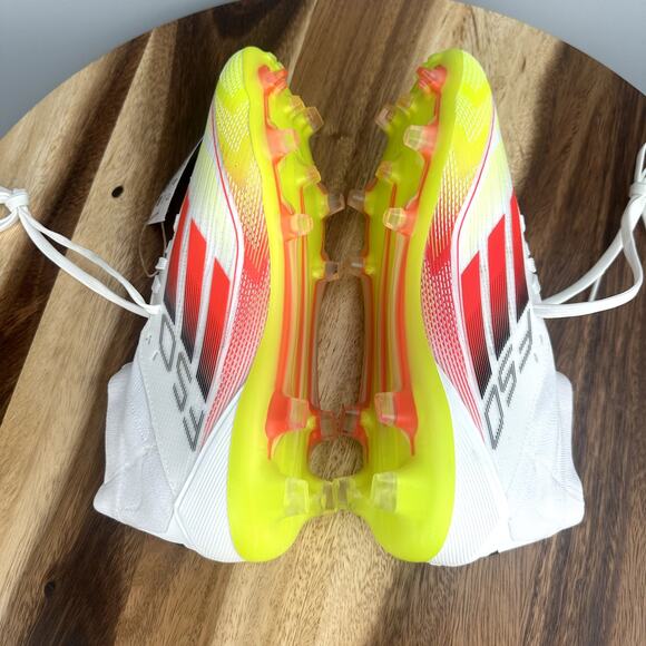 Adidas F50 Pro Mid FG Soccer Cleats Womens Size 7 Solar Pack White IE1462 NEW - Picture 6 of 8